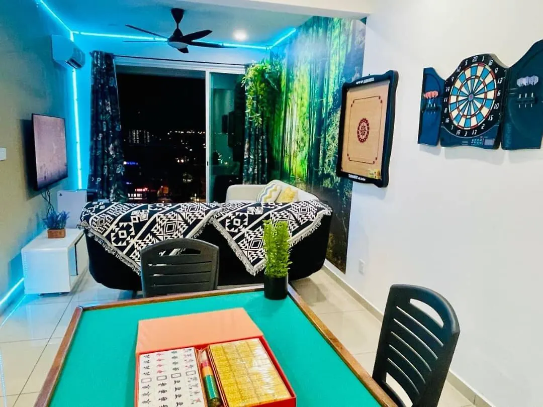 Family Fun Getaway - Infinity Pool, Ps5, Private-Cinema With Pool-View Balcony - M3 Apartment Bukit Mertajam
